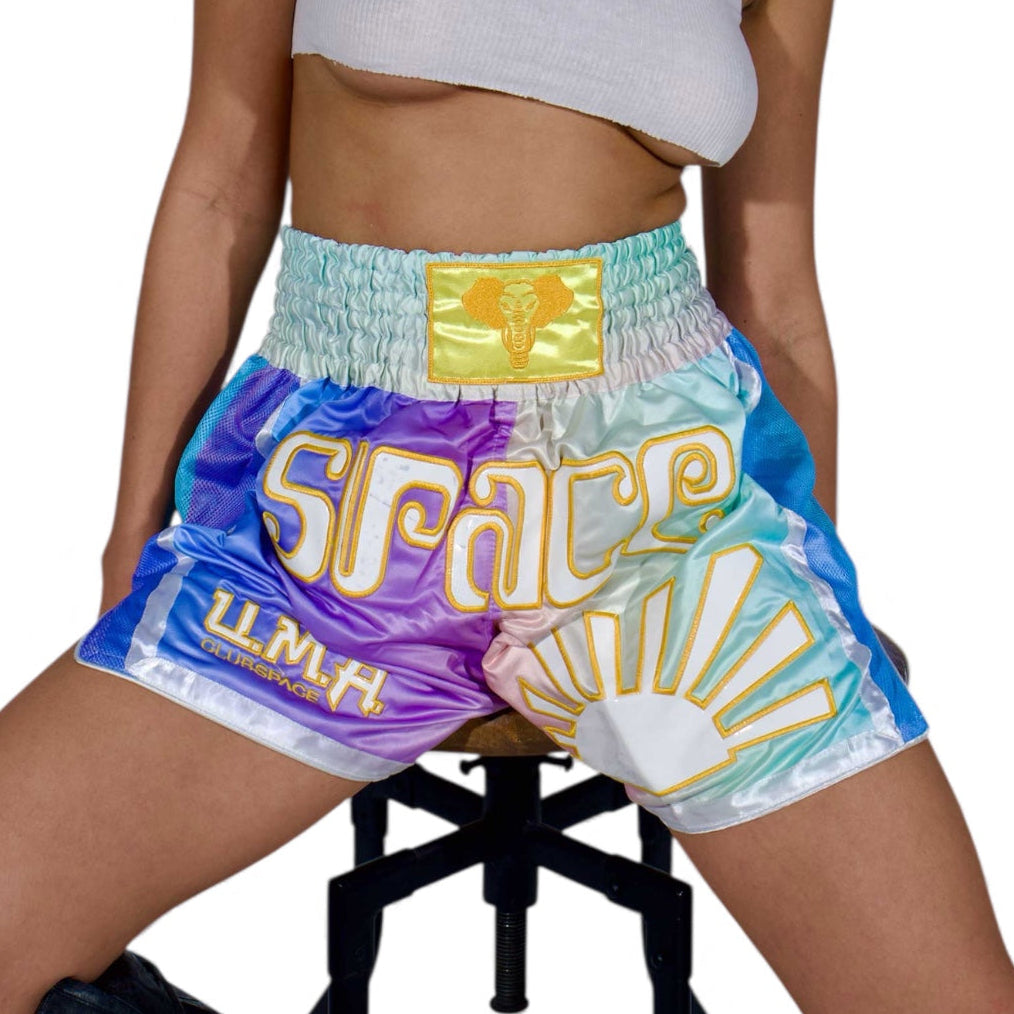 Space Muay Thai Shorts (Rainbow)